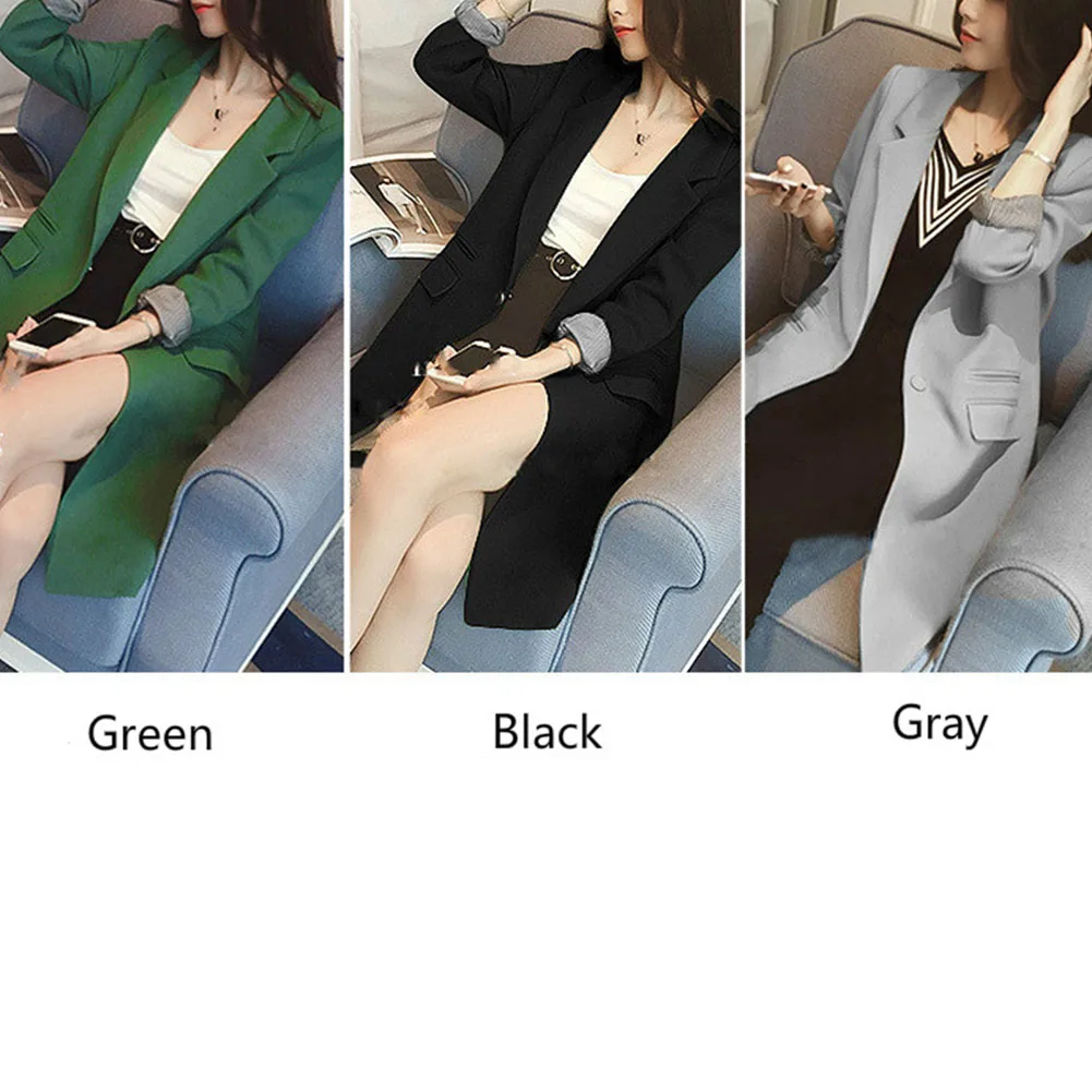 

S-3XL OL Blazer Suit 2019 Spring Autumn Women's Blazer New Jackets for Women Suit European Slim Lapel 3 Colors Pluse Size Blazer