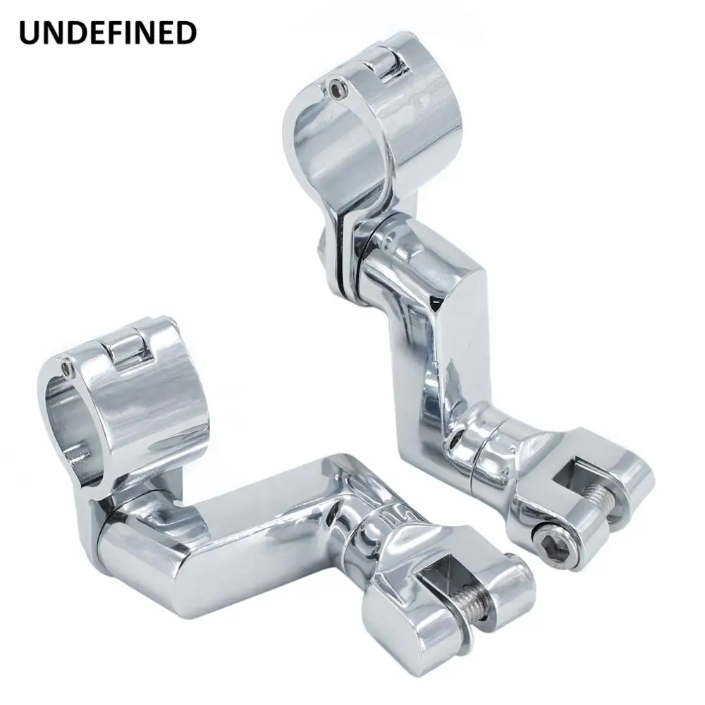 25/32/38mm Engine Guard Foot Pegs Longhorn Offset Footrest Mount Clamps Kit For Harley Choppers