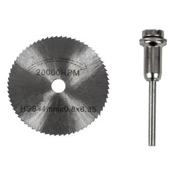

CSS 7x HSS Circular Wood Cutting Saw Blade Discs Mandrel Mini Drill For Rotary Tool