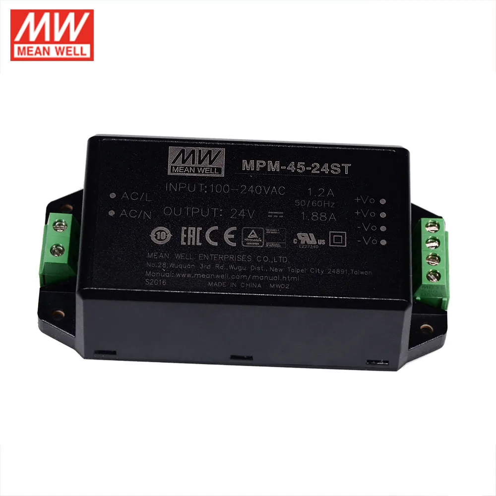 Бренд MEAN WELL представляет MPM 45 ST 5V 12V 24V 48V 45W Медицинский инкапсулированный