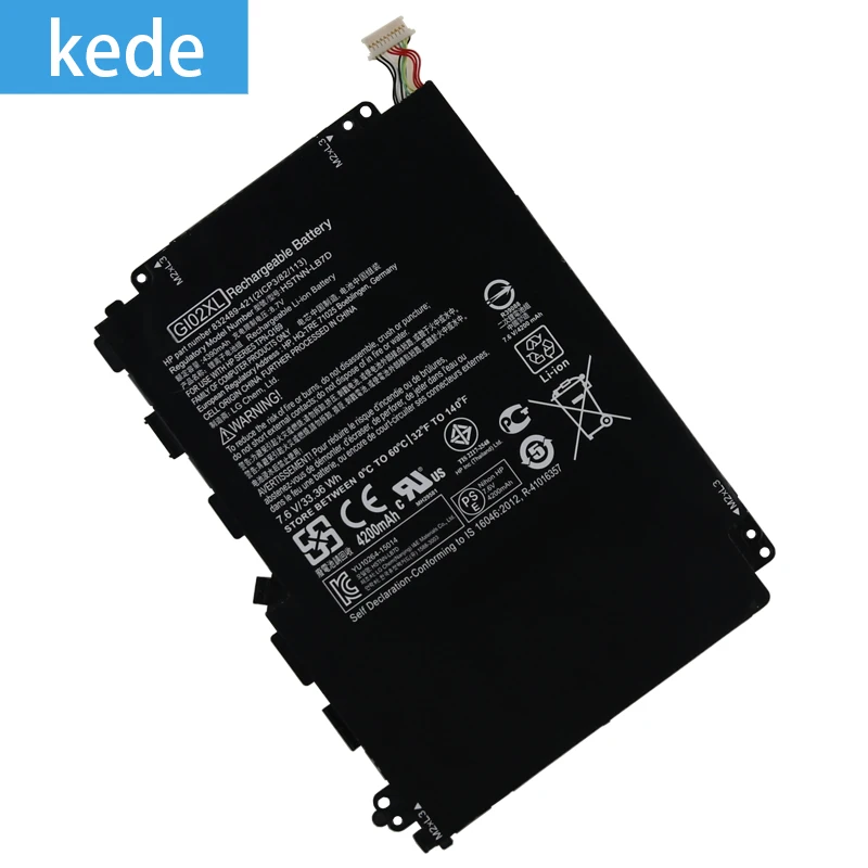 Kede GI02XL ноутбук Батарея для hp павильон X2 12 12-B000 HSTNN-LB7D 832489-421 833657-005 планшет 7,6 V 4200 мА/ч, 33.36wh