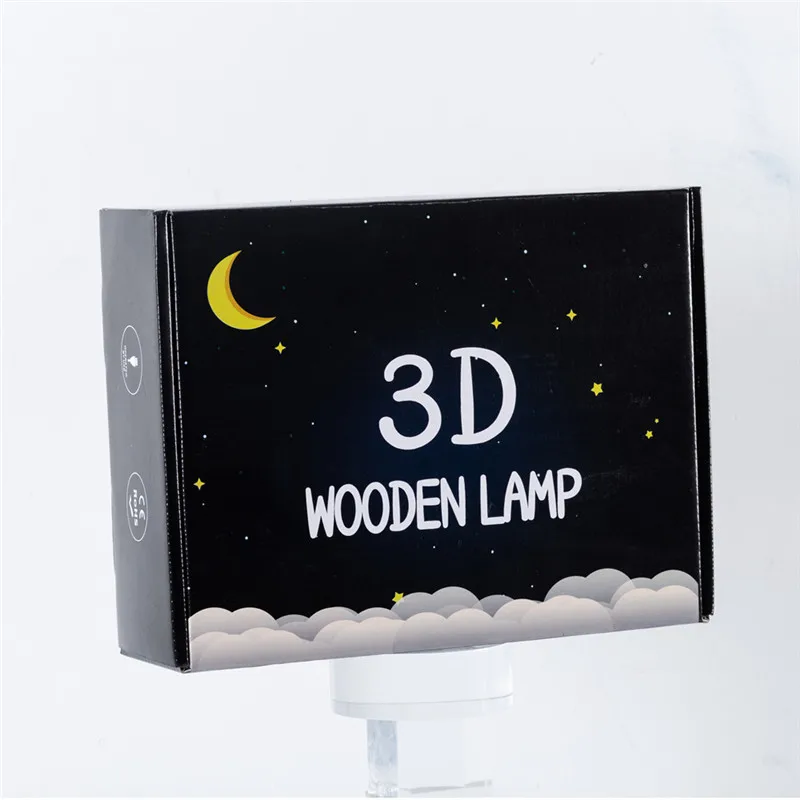 Recoowin 3D светодиодный Ночной светильник, деревянная лампа рядом с настольной лампой из цельного дерева, Гибкий Настольный светильник для