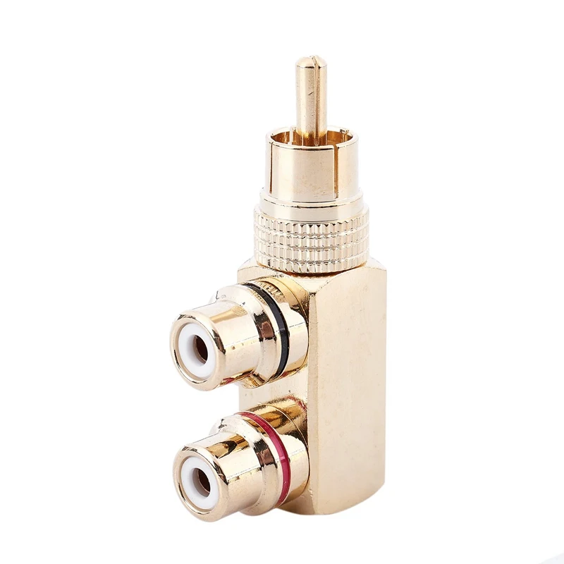 RCA Splitter,RCA Male To 2 RCA Female 