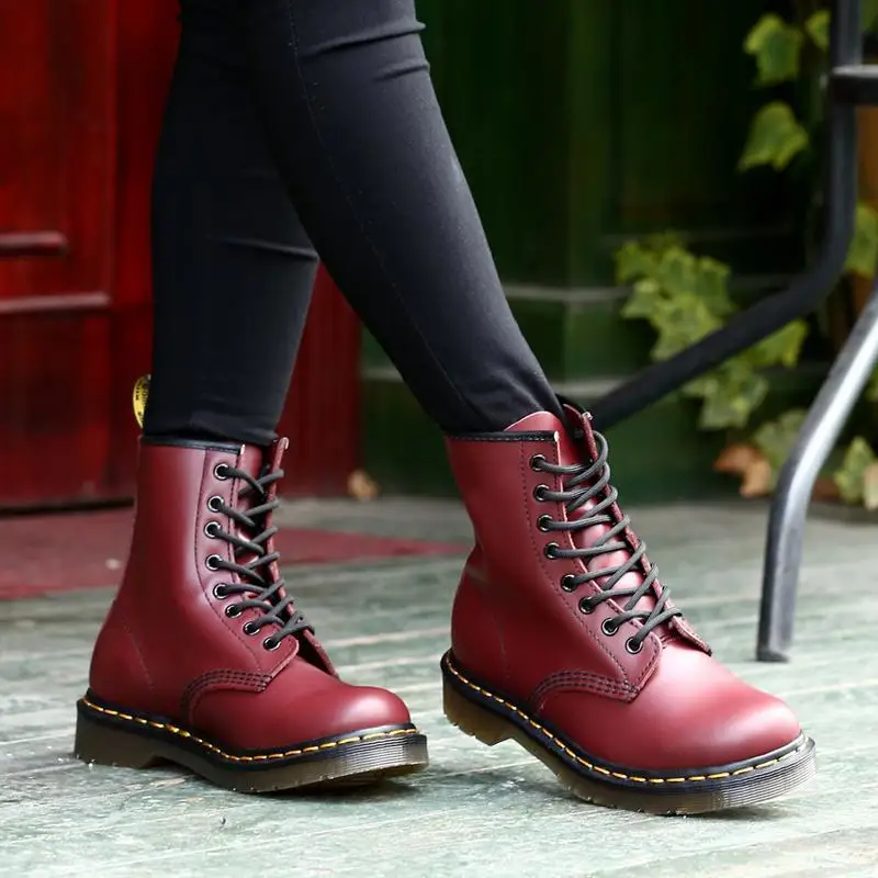 

Hight-top 1460 Martin Boots Men's Large Size British Style Couples Short Boots Men And Women Genuine Leather Boots round-Toe Tre