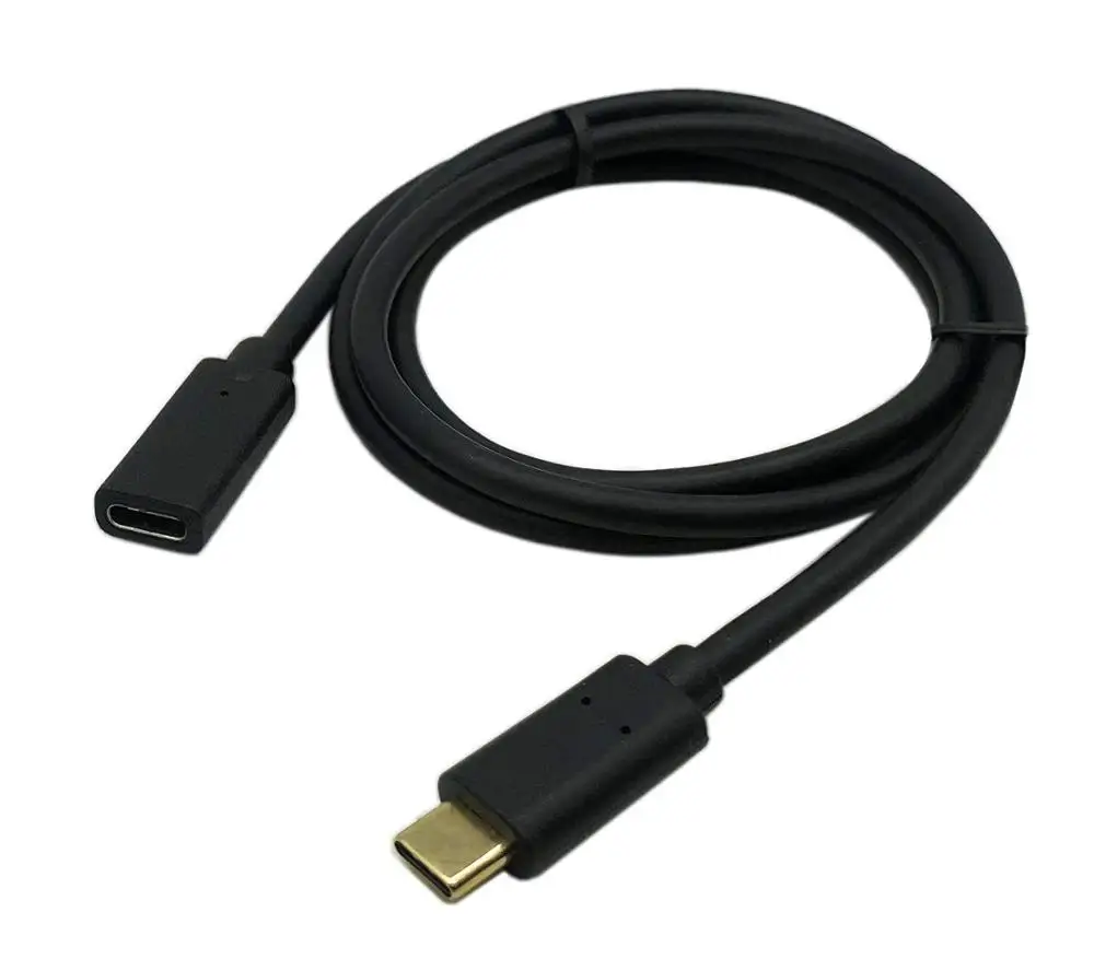 Позолоченный USB type-C кабель-удлинитель для мужчин и женщин USB C кабель-удлинитель USB 3,1 type C для быстрой зарядки