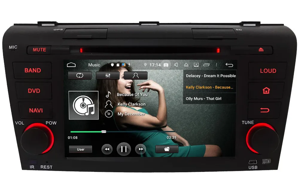 Best Klyde 4G WIFI Android 9.0 Octa Core 4GB RAM 64GB ROM DSP BT Car DVD Multimedia Player Radio Stereo GPS For Mazda 3 2004-2009 3