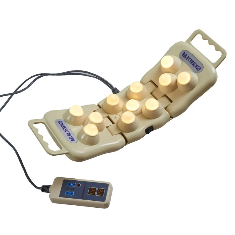 Jade Massage Pillow Electric Stone Folding Massage Neck Back Shoulder Massager Therapy Apparatus Infrared Heating Therapy Pillow