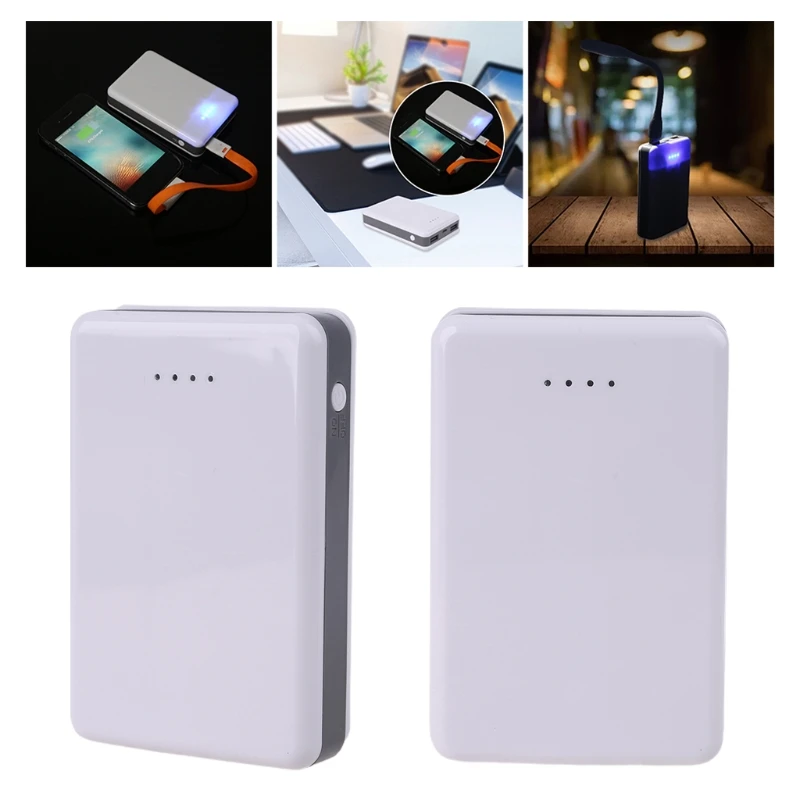 Adaptador de cargador con doble salida USB sin batería 18650, caja de Kit de Banco de energía artesanal - Imagen 4
