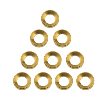 

M6 Titanium Ti Convex Concave Spacers Washers 10Pcs for Rings Hydraulic Brake Caliper MTB Bike Parts Repair