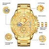 WWOOR 2022 New Men Watches Top Brand Luxury Gold Stainless Steel Quartz Watch Men Waterproof Sport Chronograph Relogio Masculino ► Photo 3/6