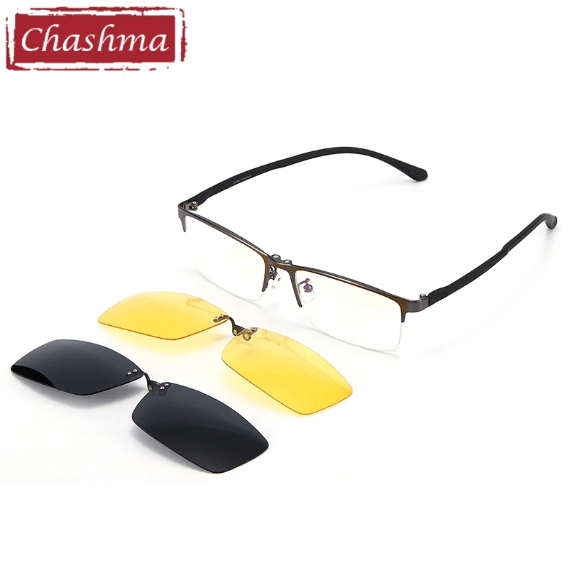 Мужские очки по рецепту Chashma магнитные поляризационные линзы с магнитным зажимом