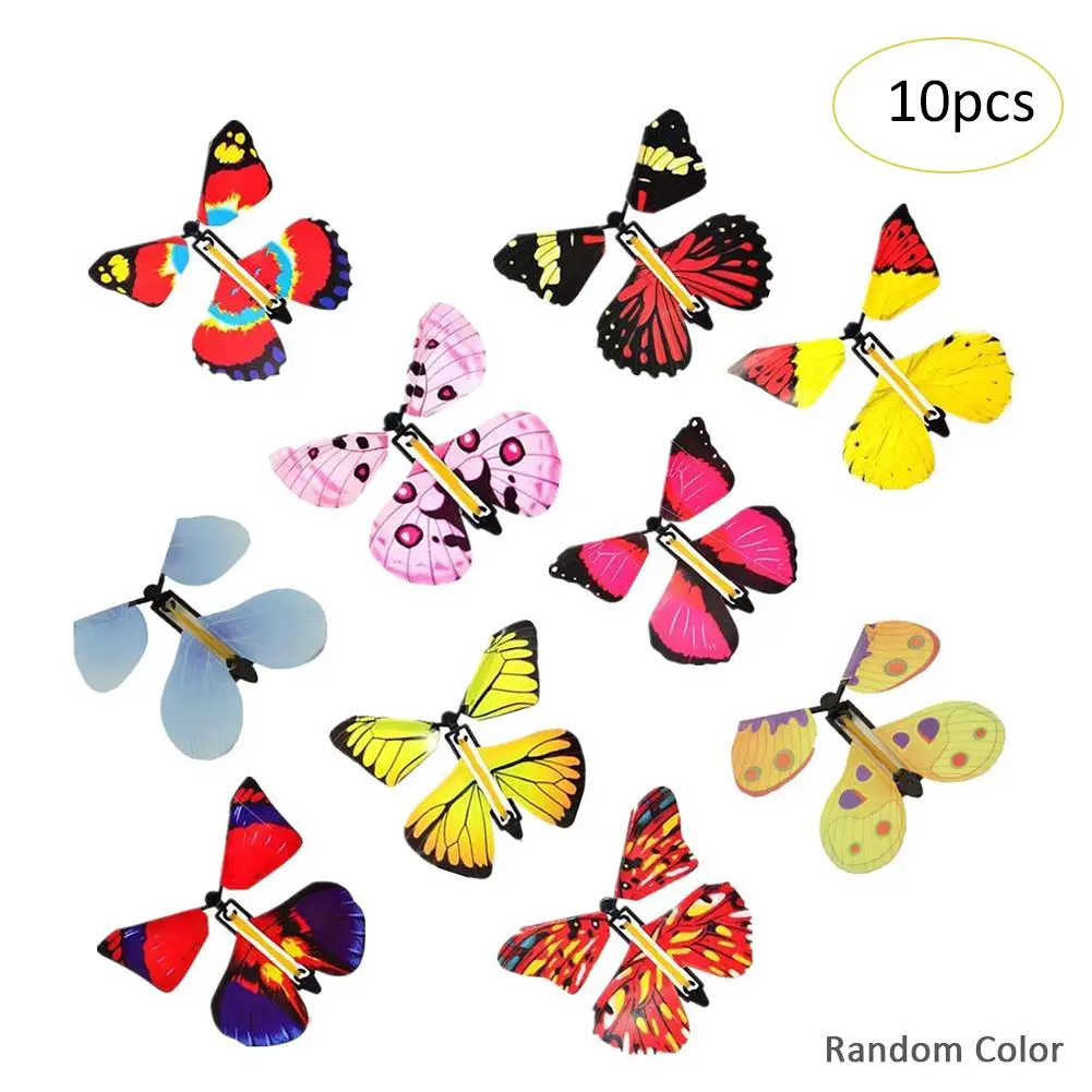 

10pcs Magic Tricks Flying Butterfly Magic Transform Cocoon Into A Flying Butterfly Trick Prop Toy Twisty Pet Random Color