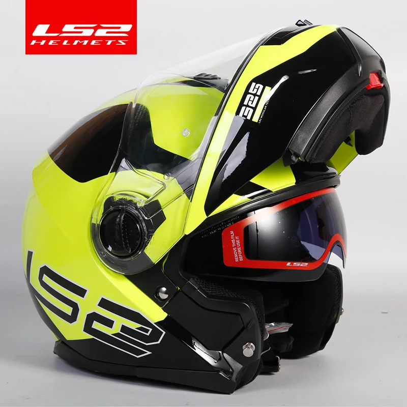 LS2 стробоскоп флип-ап мото rcycle шлем ls2 FF325 модульный двойной объектив козырек capacete cascos moto шлем DOT утвержден
