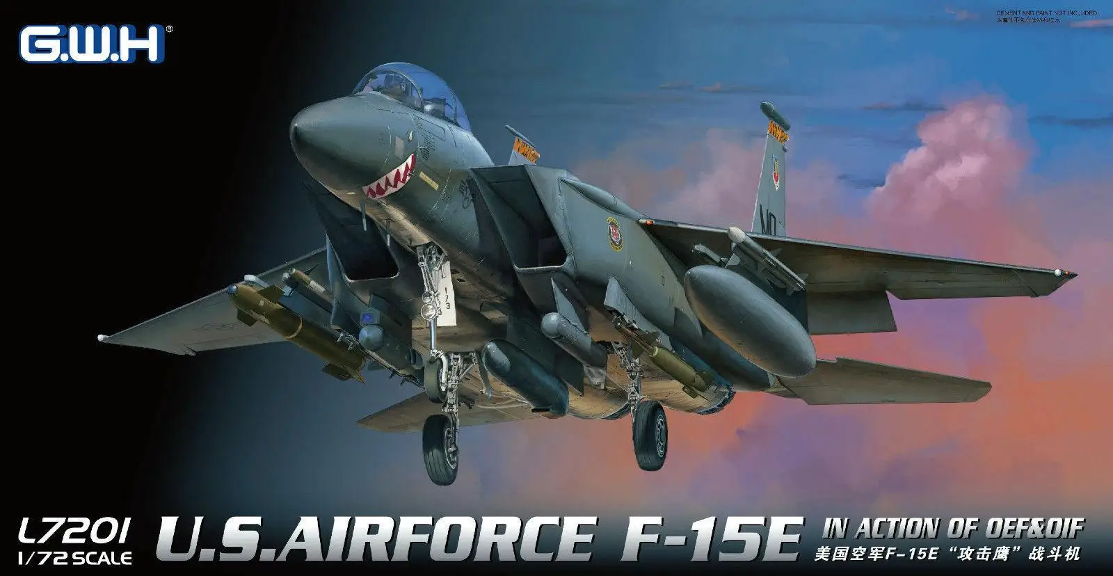 Great Wall Hobby L7201 1/72 U.S.Airforce F-15E In Azione Del Kit Modello In Plastica Oef E Oif