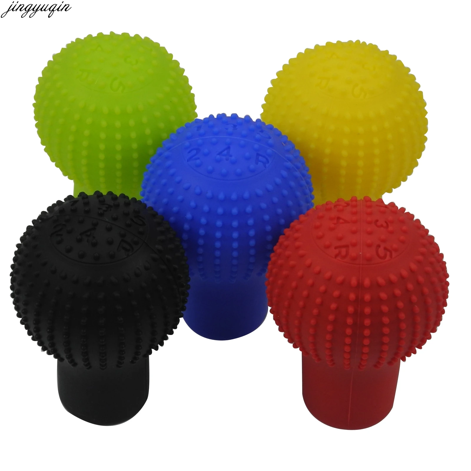 jingyuqin 10x Car Auto Round Silicone Gear Shift Knob Cover Manual Automatic Non slip Lever Shifter Knobs Case Protector | Автомобили и