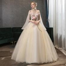 Аппликации с украшениями из жемчужин; туфли с цветочными украшениями; пышное платье подружки невесты Вечерние пикантные туфли с вырезом «лодочка со спущенными плечами и кружевными Элегантный Милая светится в течение 15 лет настоящая фотография