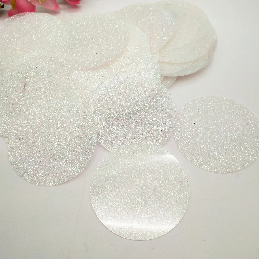 50MM 2HOLE GLITTER WHITE 3