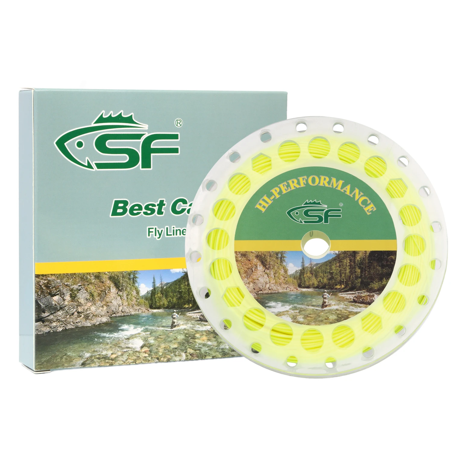 SF Fly Line All-Viz двухцветная прямая плавающая Летающая линия с сварной петлей WF1 3 4 5 6 7 8