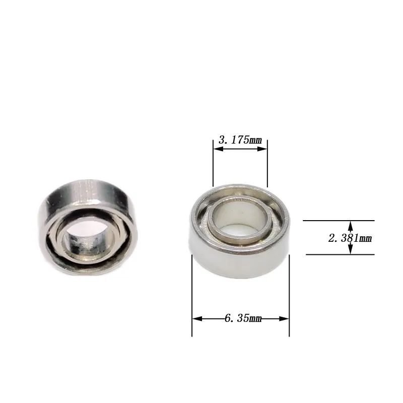 Łożysko rękojeści stomatologicznej 10 szt. SR144 3.175*6.35*2.38mm łożyska ze stali nierdzewnej 50000 obr/min bez ogrzewania