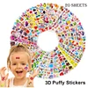 20 Diffetent Sheets 3D Bubble Puffy Stickers for Girls Boys Cartoon Princess Sticker Waterproof PVC DIY Toys Kids Children Gifts ► Photo 1/6