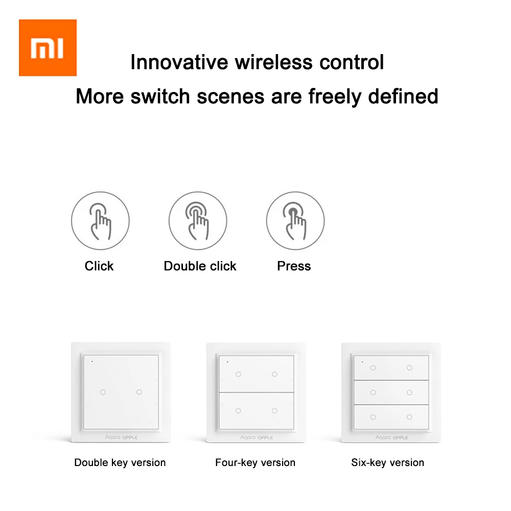 XiaoMi Aqara X OPPLE международная версия умный беспроводной переключатель Рабочий пульт дистанционного управления с Mijia App HomeKit настенный переключатель