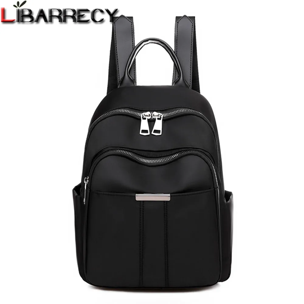

Oxford Cloth Casual Women Backpack Solid Color Waterproof School Bags for Teenagers Girls Students Leisure All-match Knapsack