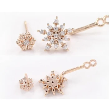 

Popular Stylish Romantic Snow flake Stud Ear rings Flowers Shiny Golden Rose Gold Daisy Earrings Women Accessories Girls Gifts