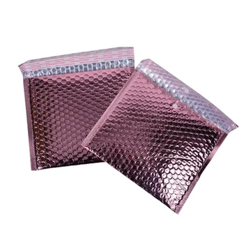 

20Pcs Rose Gold Bubble Envelope Foam Foil Shipping Mailing Bag Bubble Mailer Envelopes For Gift Packaging