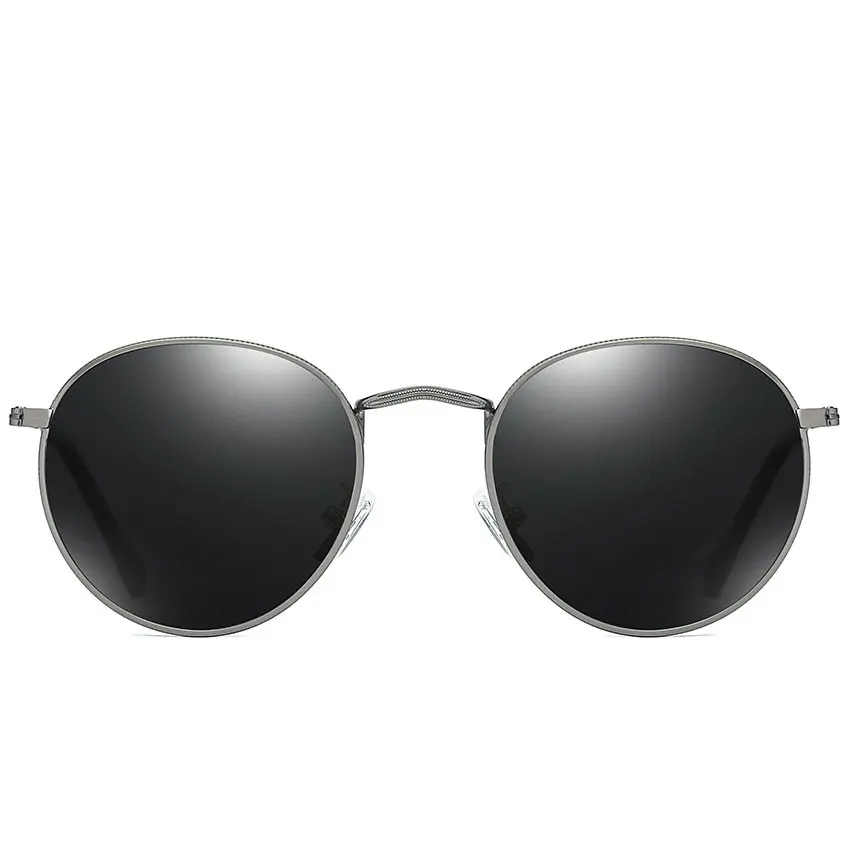 Брендовые дизайнерские поляризованные Круглые Солнцезащитные очки классические маленькие винтажные Ретро мужские панк очки женские металлические очки UV400 с коробкой NX