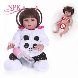 48 см мягкие полностью силиконовые куклы reborn Детские Игрушки Реалистичная Гибкая Виниловая подушка для купания младенцев игрушка подарок