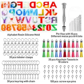 

194 pcs Alphabet Resin Silicone Mold Tools Set Letter Number Silicone Reversed Resin Casting Mold for Epoxy Resin Crafts