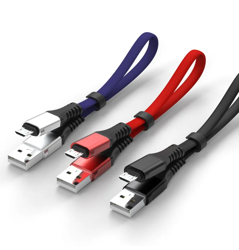 Micro(three colors) New Design High Speed 2.4A USB Charging Cable 0.3m Android Micro usb type c for Mobile Phone - Цвет: Micro(three colors)