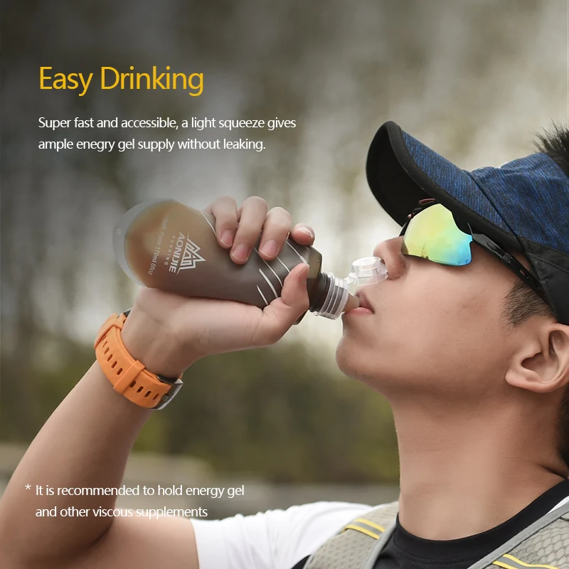 AONIJIE SD23 TPU Collapsible 170ML Sports Nutrition Energy Gel Soft Flask Water Bottle Reservoir Marathon Hydration Pack sports water bottle portable water bottle sports water bag