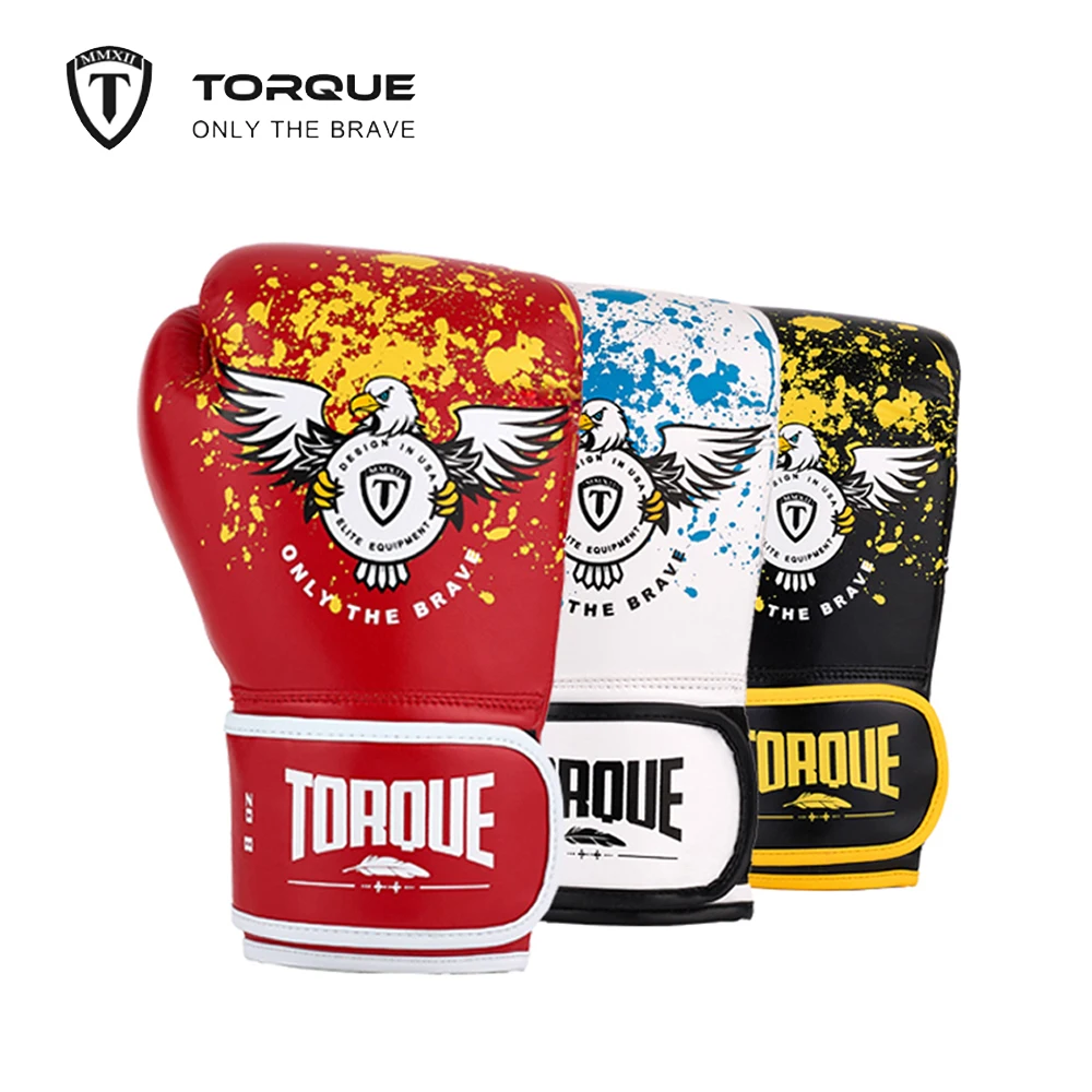 Torque Pu Boxing Gloves For Kids Kickboxing Karate Muay Thai Sanda Gloves Free Fight Mma Fitness Training Sport Equipment 6/8oz - Boxing Gloves