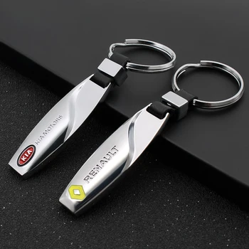 

3D Metal Car Key Ring for Renault BMW Audi Honda Peugeot VW Toyota Ford Mitsubishi Lexus Skoda Emblem Keychain Car Accessories