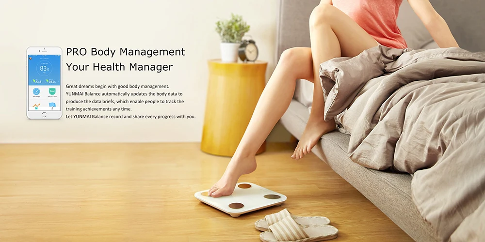 yunmai Mini 2 Balance Smart Body Fat Scale Intelligent Data Analysis APP Control Digital Weighing Tool from Xiaomi