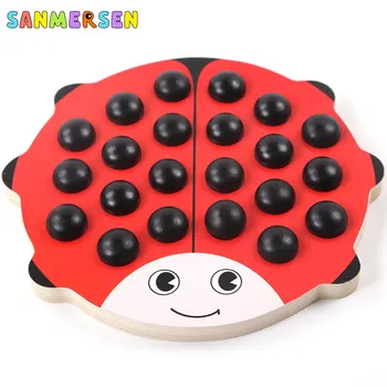 

Montessori Kids Wooden Memory Match Chess Game Fun 3D Scarab Game Educational Color Cognitive Ability Toy For Children