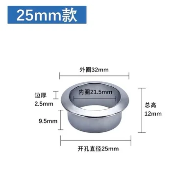 25mm 60 мм Сплав стол кабель Выходная втулка круглая Заглушка Крышка для ПК стол провод держатель шкаф вентиляционное отверстие декоративная фурнитура для мебели - Цвет: 25mm