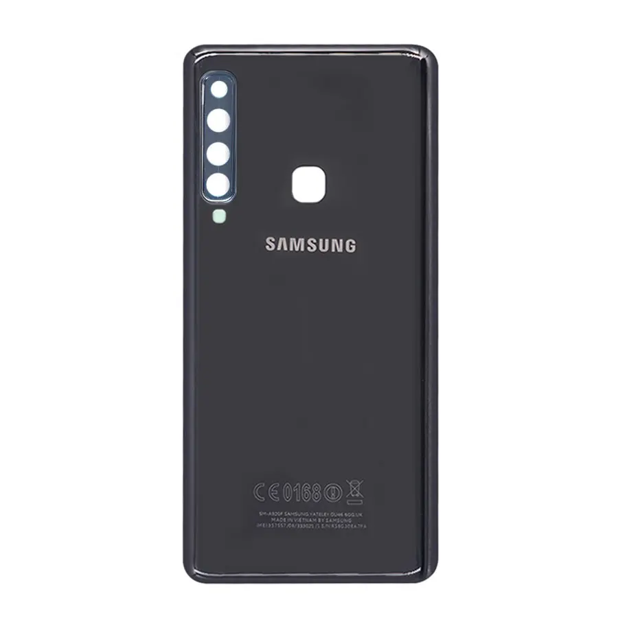 Чехол A9 для samsung Galaxy A9 Star Pro A9S A920 A920F, задняя крышка на батарейке, задняя крышка на дверь, запасная часть стекла - Цвет: With Lens Black