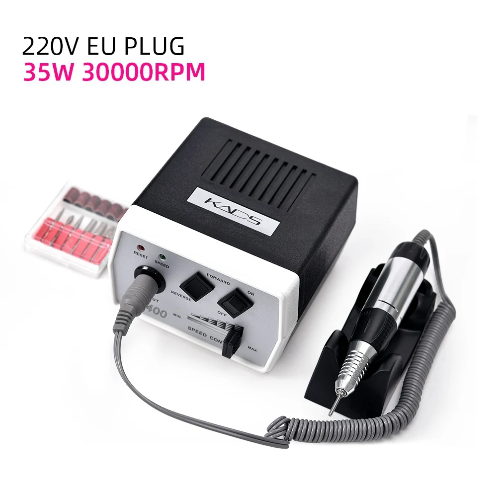 Black EU Plug 220V 30000 об/мин сверлильный станок для ногтей, электрическая пилка для ногтей, маникюрный аппарат для педикюра, Фрезерное Оборудование для дизайна ногтей, набор для удаления геля - Цвет: Black EU Plug 220V