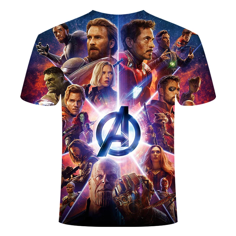 Новинка, Мужская футболка с 3D принтом «Мстители Marvel 4 Final», летняя модная футболка с коротким рукавом для косплея супергероя США