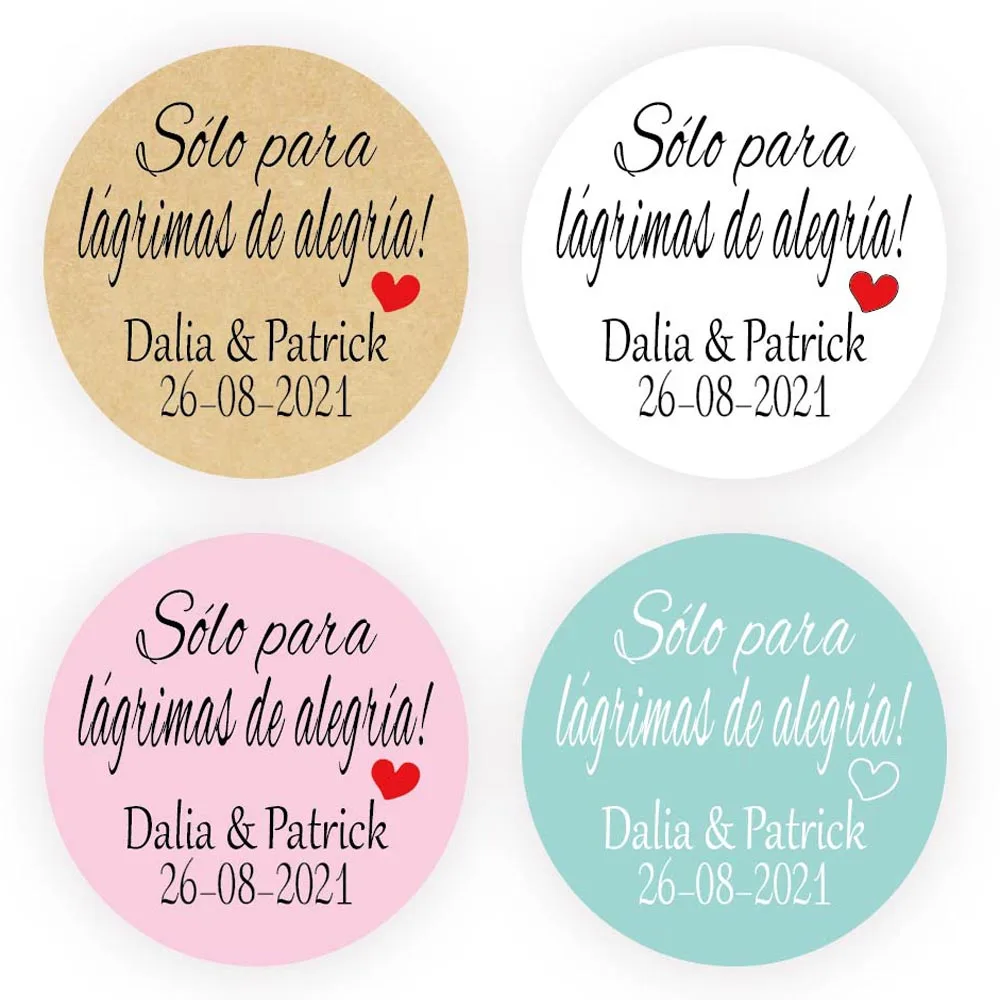 100 шт. персонализированных наклеек в виде счастливых слез свадебные сувениры 4 см