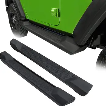 

Pair Door Fixed Side Step Running Boards Nerf Bar Protector Bar Fit for 2018 2019 2020 Jeep- Wrangler- JL 2 Door