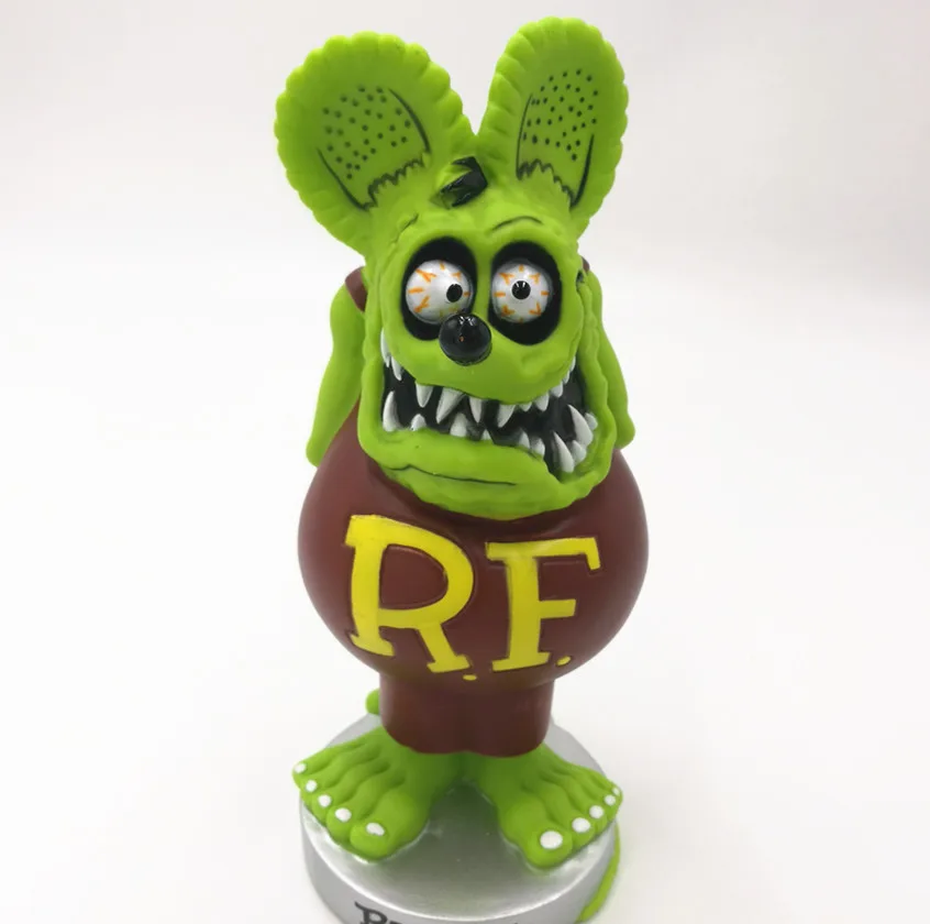 Самая низкая цена Rat Fink большой папа зеленый Бобби голова кукла ПВХ фигурка игрушка в цветной розничной коробке