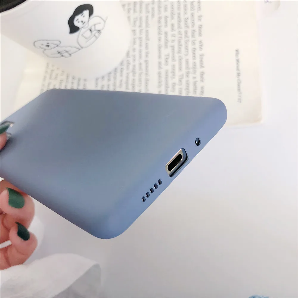 Простой сплошной цвет ТПУ комплект защитный чехол, для samsung S8 9 10 плюс A10 20 30 50 70 Note 8, 9, 10, гладкая и мягкая чехол для телефона