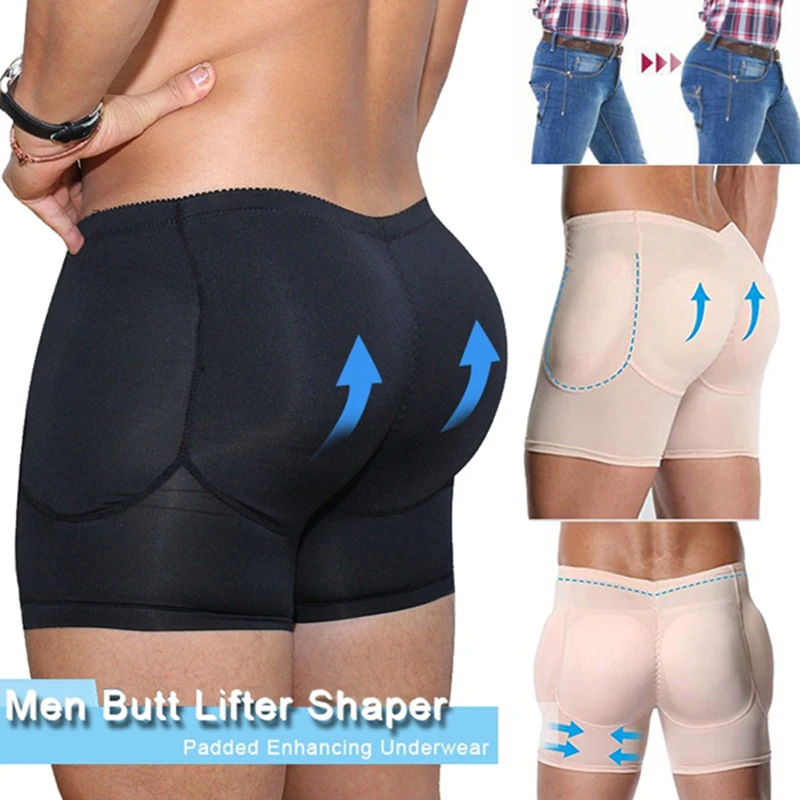 Garteder Men's Padded Underwear Butt Lifter Hip Enhancing Perfect Shaper  mat Stretch Cotton Sexy Briefs