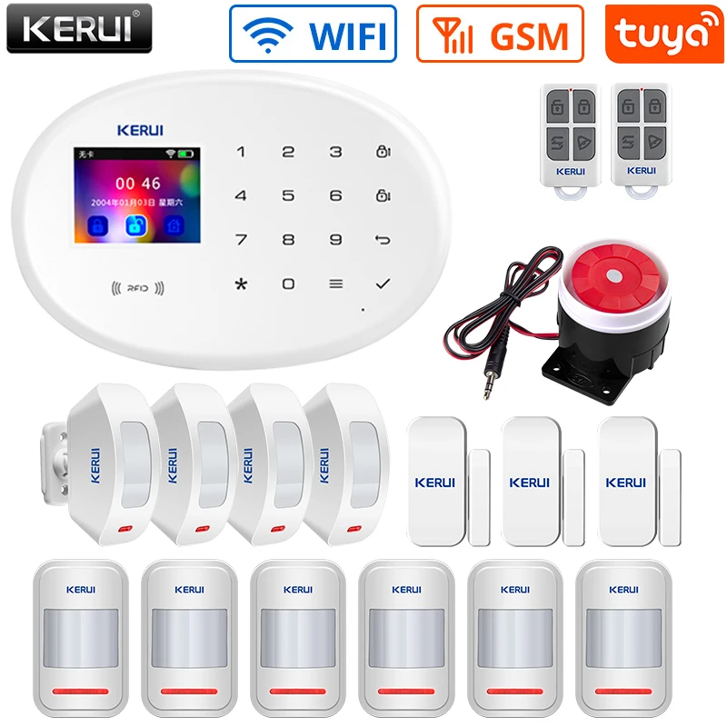KERUI Смарт домашняя система охранной сигнализации 2 4G WI-FI Беспроводной подключения
