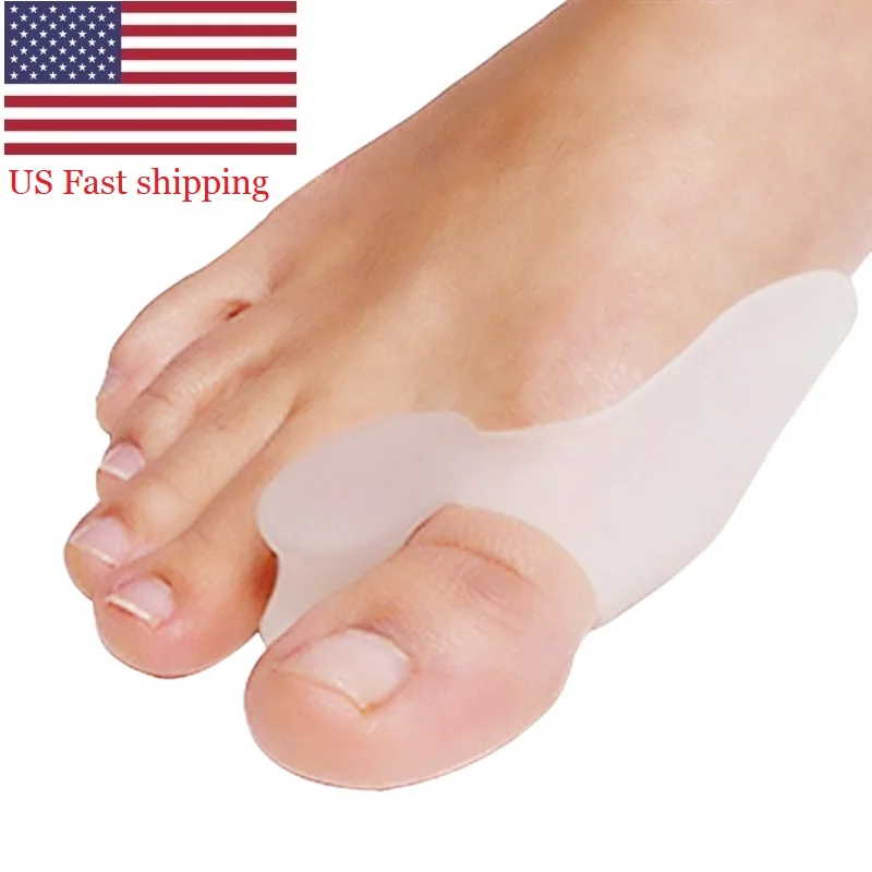 US 2PCS Silicone Gel Bunion Splint Big Toe Separator Straightener Spreader Hallux Valgus Toe Correctors Foots Care Tool Massager US 2PCS Silicone Gel Bunion Splint Big Toe Separator Straightener Spreader Hallux Valgus Toe Correctors Foots Care Tool Massager