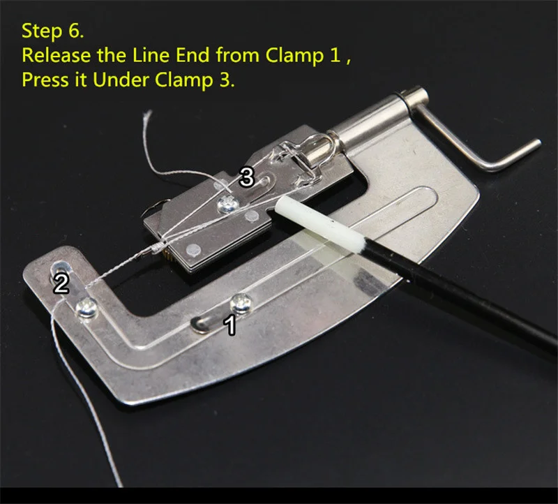 NEW Semi Automatic Fishing Hook Tier Double-headed Needle Fishing Line Knotter Fishhook Tie Device Fishing Tools (14)