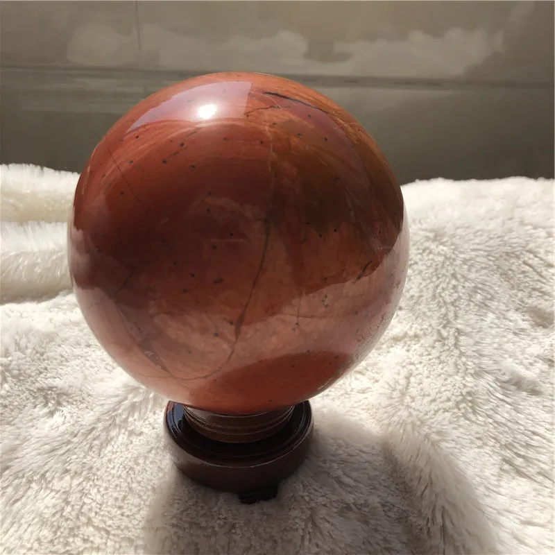 

10.5cm Natural Crystal Red Jasper Sphere Amethyst Ball For Decoration